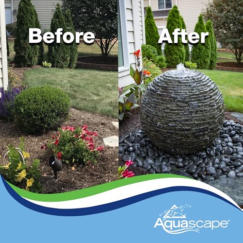 Stacked Slate Sphere Water Fountain and Installation Kit for Yard