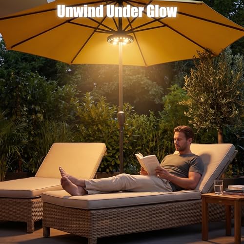 Patio Umbrella Light 3 Brightness Modes Cordless
