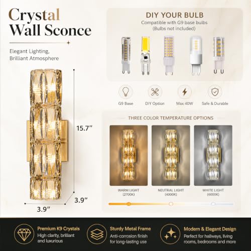 Crystal Wall Sconces Lighting