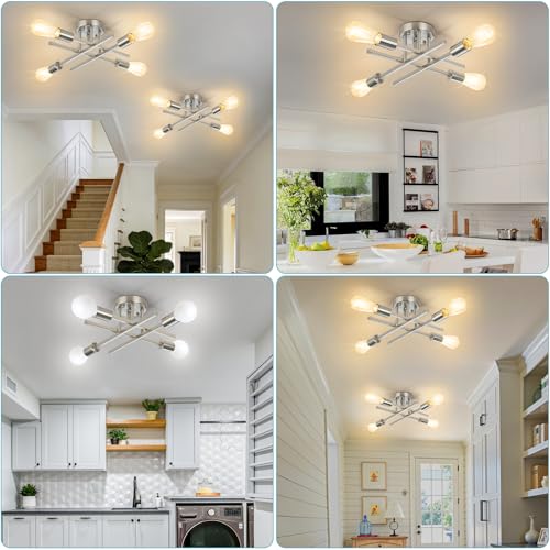 4 Light Semi Flush Mount Ceiling Light