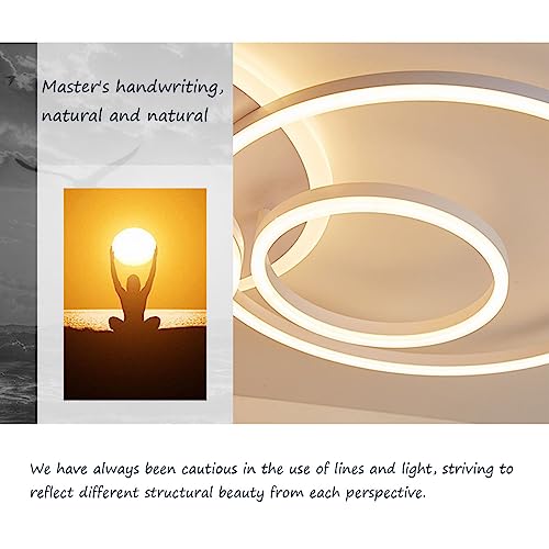 Chaners Ceiling Light LED Ceiling Light Ring Design Lighting Dimmable with Remote Control Lights for Living Room Bedroom Hallway