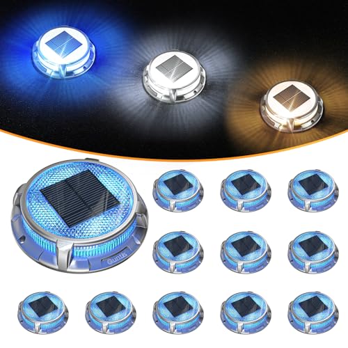 Solar Deck Lights Outdoor 12 Pack (12 Count)
