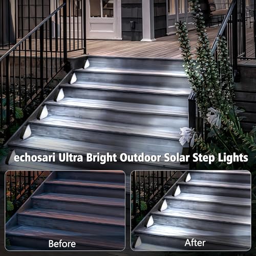 6 Pack Solar Step Lights 100 Lumen Ultra Bright Cool White (6 Count)