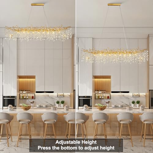 71" Modern Crystal Chandelier
