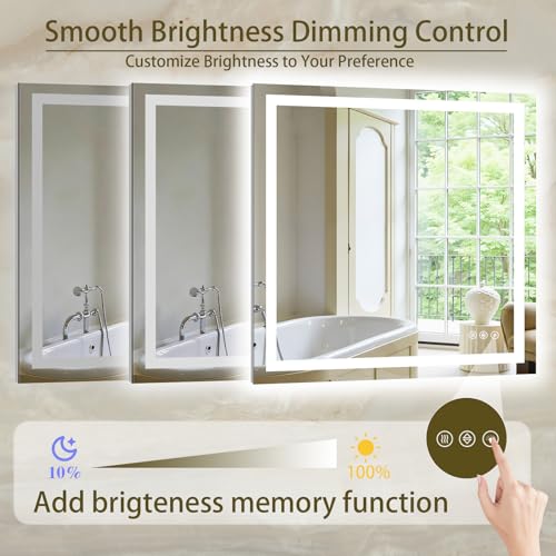 36"x36" LED Bathroom Mirror with Lights