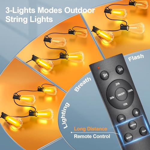 Outdoor Lights String Patio Outside (100 Foot)