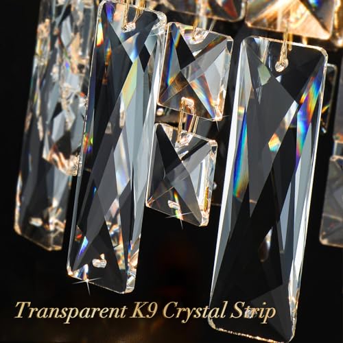 Modern 18" 6 Lights Modern Gold Crystal Chandeliers for Dining Room