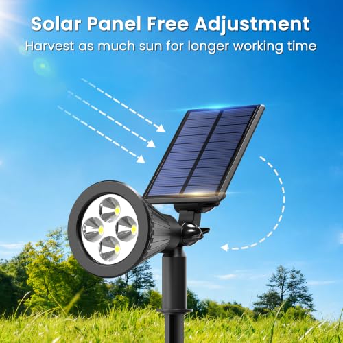 1 Pack Solar Spot Lights Outdoor Waterproof with Focus Beam