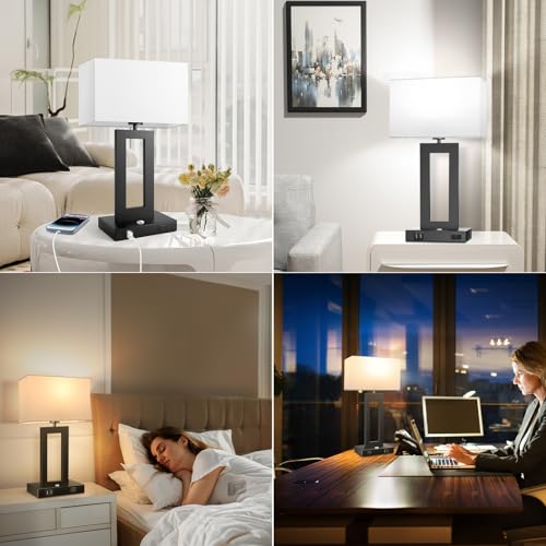 Set of 2 Table Lamps for Bedrooms (2 Count)