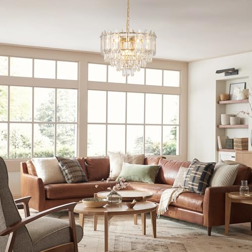 Modern Crystal Chandelier Gold 20" K9 Crystal Chandelier 5
