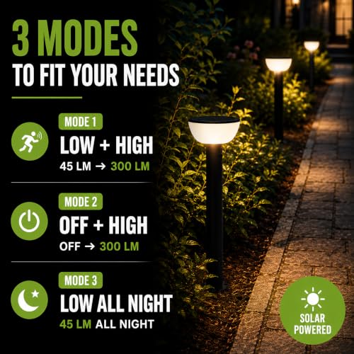 Solar Pathway Lights Outdoor with Motion Sensor (2 Count)