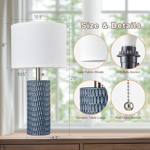 Modern Ceramic Table Lamps Set of 2 (2 Count)