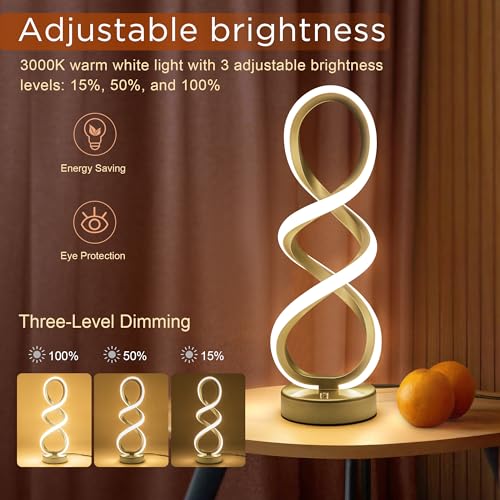 Modern Spiral LED RGB Table Lamp (2 Count)