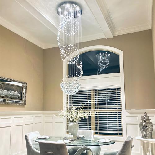 Modern Spectacular Spiral Sphere Rain Drop Chandeliers