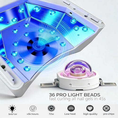 Cordless UV LED Nail Lamp with Fan (48 Ounce)