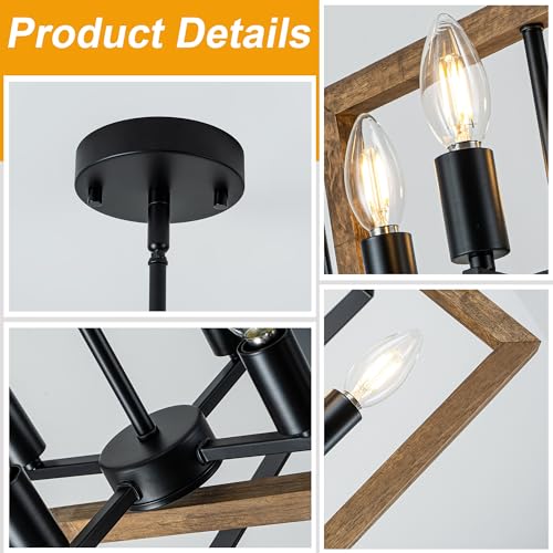 4 Light Farmhouse Chandeliers for Dining Room