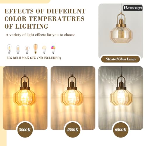 9in Mid Century Modern Pendant Light