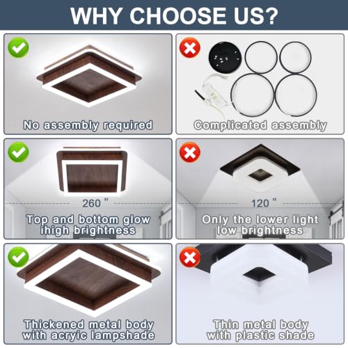 Square Modern LED Light Fixture
