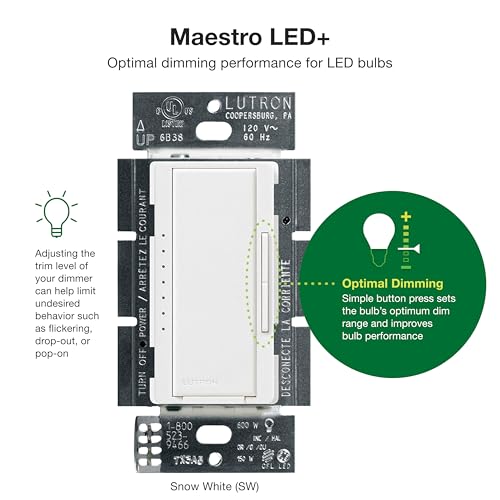 Maestro LED+ Dimmer Switch for Dimmable LED