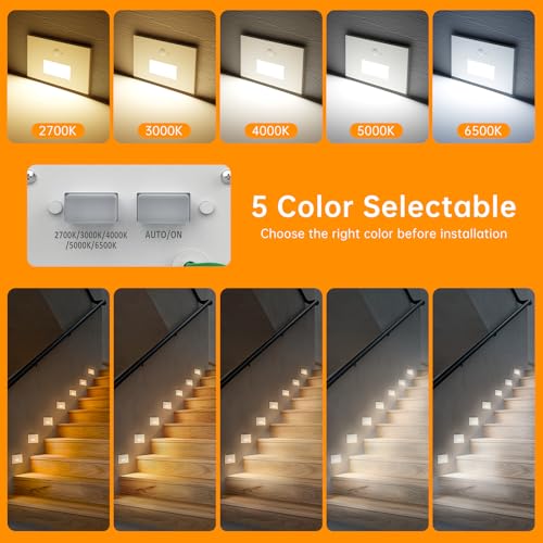 12 Pack 120V LED Step Lights Indoor Motion Sensor (12 Count)