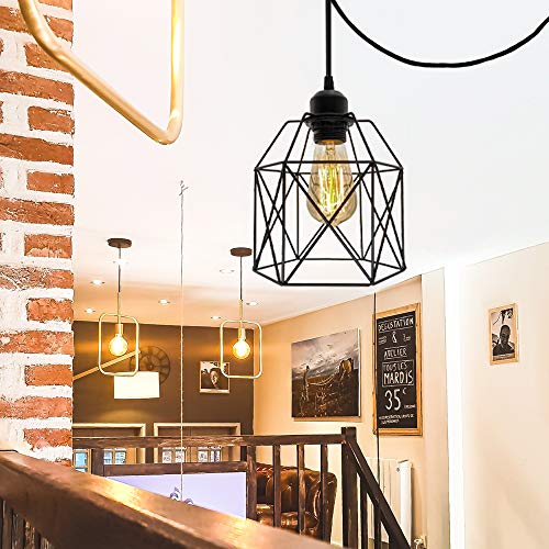Industrial Plug in Pendant Light