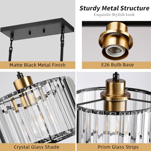 Pendant Lights Kitchen Island Black and Gold