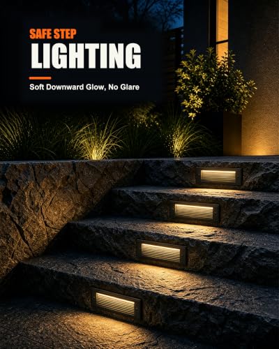 8 Pack 9 Inch Low Voltage Step Lights Outdoor (8 Count)
