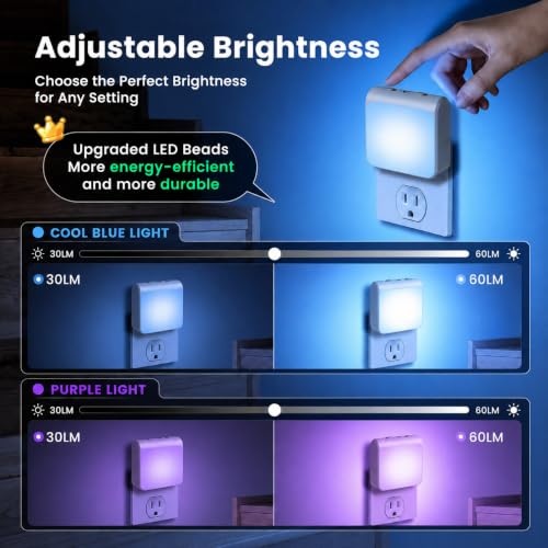 6 Packs Dimmable LED Night Lights Plug into Wall