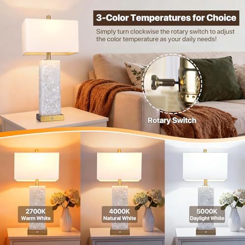 25.6" Alabaster Lamps (2 Count)