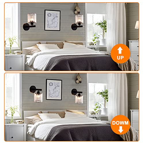 Black Wall Sconces Set of 2