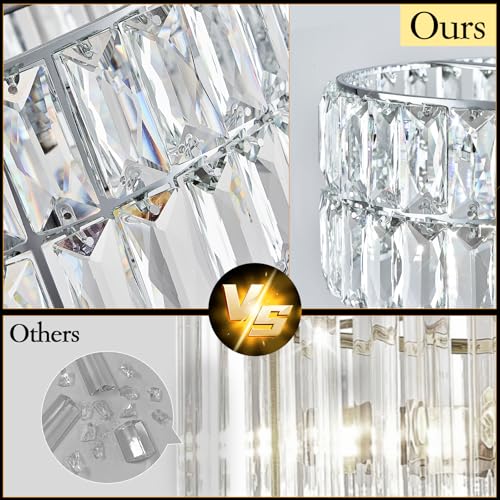 Chrome Crystal Chandelier 20" 6