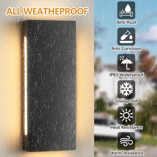 Modern Outdoor Wall Light (No Sensor / 16 Inches)