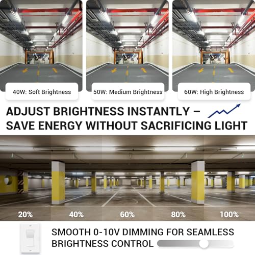 4FT LED Vapor Tight Light 60W (4 Count)