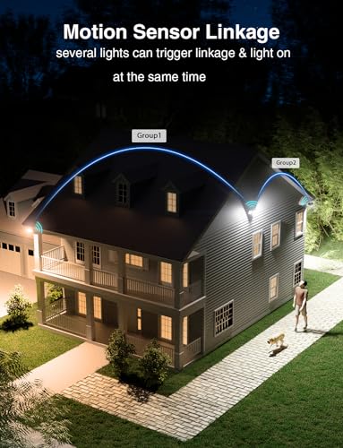 100W Smart Outdoor Security Lights with Motion Sensor