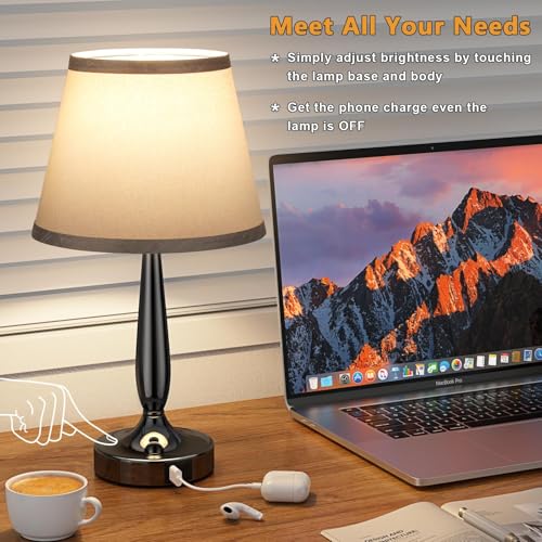 Touch Table Lamp for Bedroom Set (2 Count)