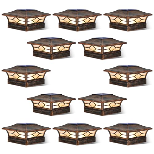 Solar Post Cap Lights Outdoor 12pack (12 Count)