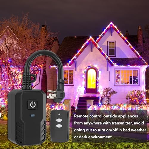 Remote Control Outlet Wireless Light Switch Outdoor Indoor 3
