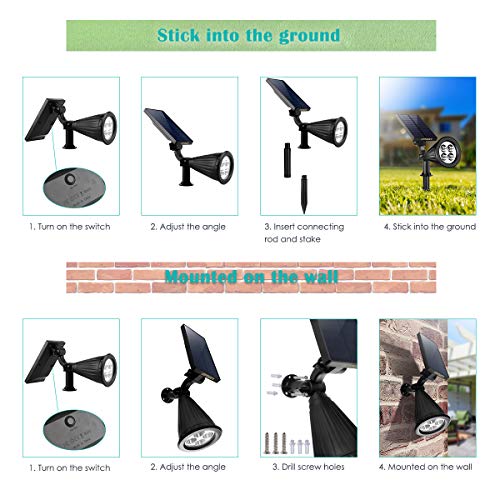 Solar Spot Lights Outdoor Adjustable Spotlights