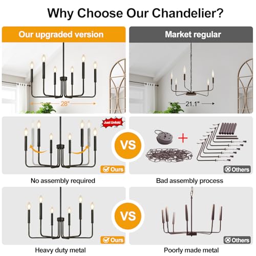 Rustic Black Chandelier