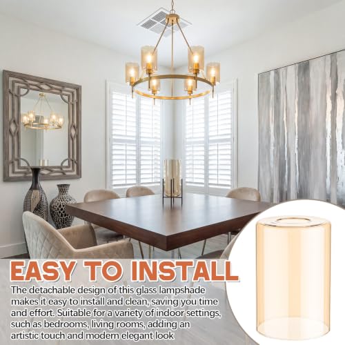 6 Pack Amber Glossy Glass Lamp Shade 1 (6 Count)