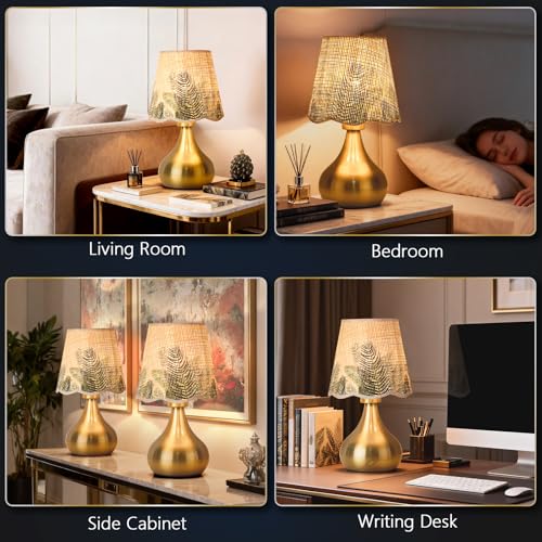 Gold Small Bedside Cute Table Lamp for Bedroom