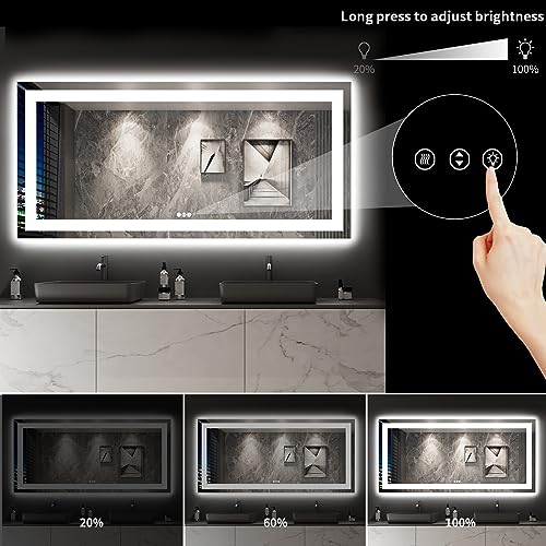 84"X40" LED Bathroom Mirror with Lights