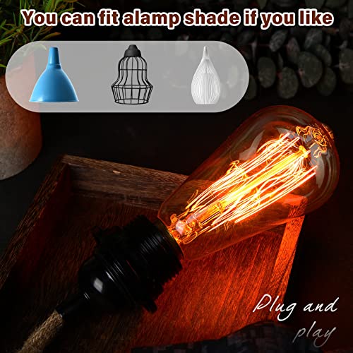 6 Pcs Pendant Light Cord Kit 15 ft Plug in E26 Socket Switch (6 Count)