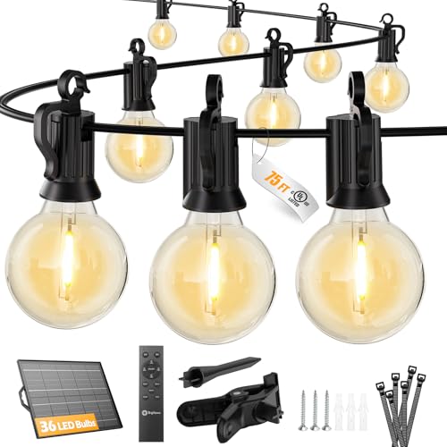 75FT 36LED Solar String Lights Outdoor with Remote & USB Port (75 Foot)