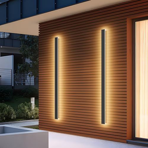 2 Pack 40Inch Long Outdoor LED Wall Lights 3000K Modern Exterior Wall Light Fixtures IP65 Waterproof for House Porch Courtyard (2 Count)