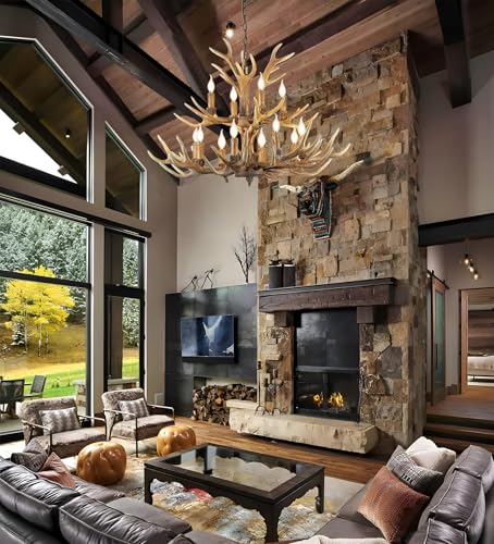 Farmhouse Antler Chandelier 12