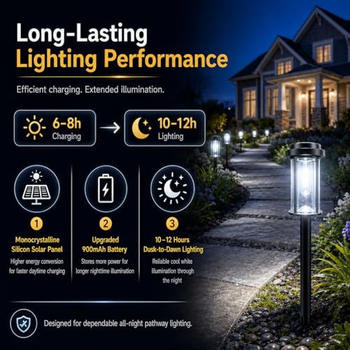 Solar Lights Outdoor Pathway (8 Count)