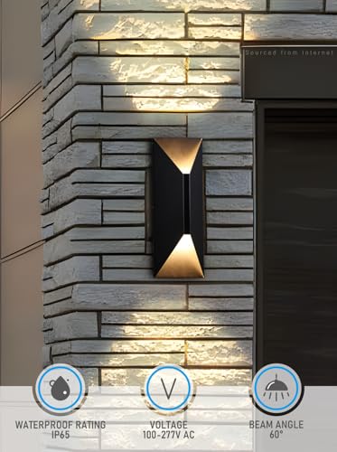 2 Pack Dimmable LED Up Down Wall Light (2 Count)