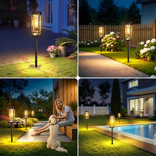 Taller Solar Pathway Lights Outdoor (4 Count)