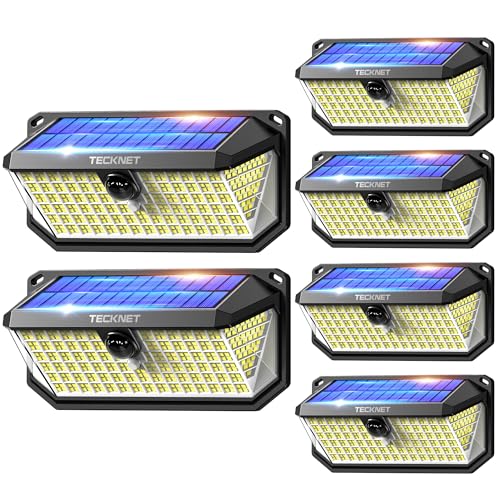416 LED Solar Lights Outdoor Motion Sensor Waterproof 4200lm (6 Count)